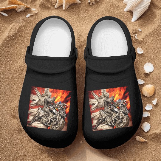 Devil Hellfire Riding Motorcycle Nurse Clogs