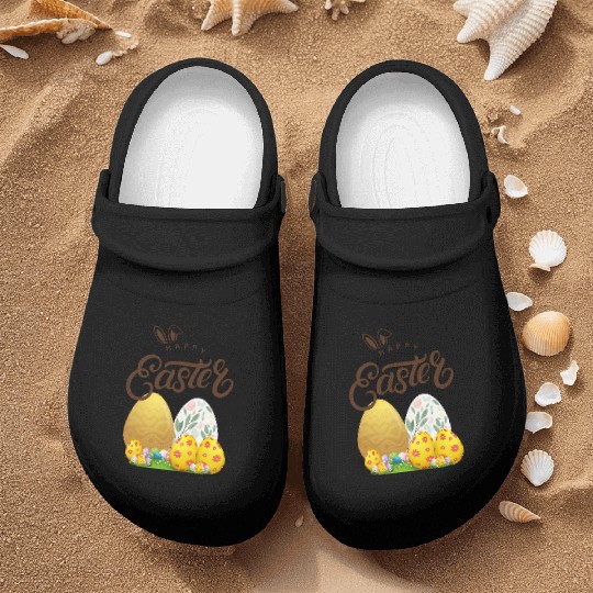 Happy easter sayings egg bunny Nurse Clogs