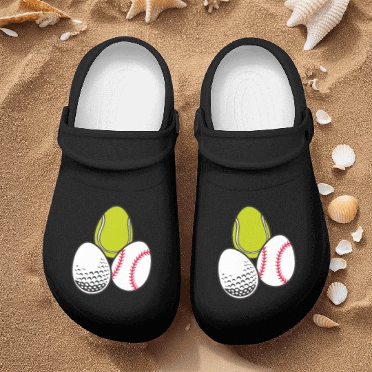 Sports Easter Egg Tennis Athletic Baseball Game Nurse Clogs