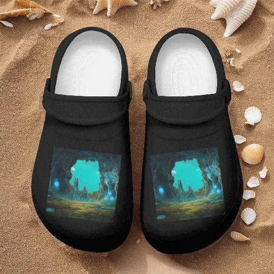 Bioluminescent Underground Landscapes Nurse Clogs