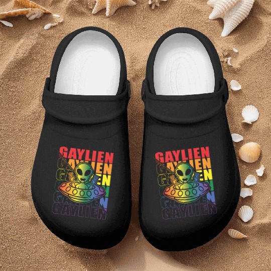 Gender Lesbian, Gay, Trans, Queer Rainbow Nurse Clogs