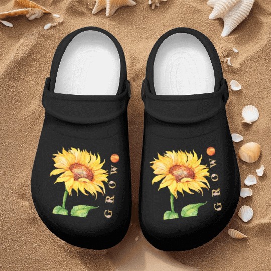 Natural Growth of Sunflower Lovers, Summer Spring Nurse Clogs