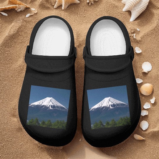 Mount Fuji Japan Panorama Souvenir Travel Trip Nurse Clogs