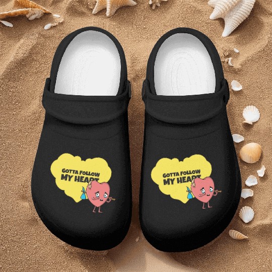 Gotta Follow My Heart Anti Valentine Heart Nurse Clogs