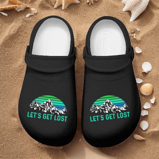 Let us get Lost Wanderlust funny Hiking Nurse Clogs