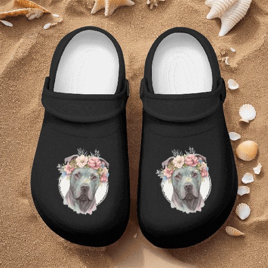 Cute Cane Corso Flower Crown Pet Dog Puppy Nurse Clogs