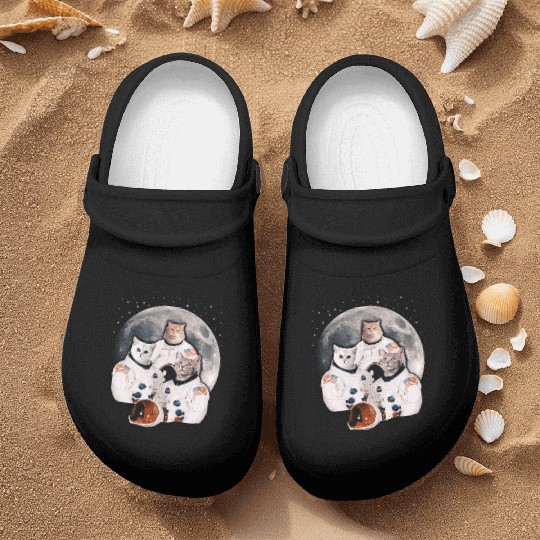 Catstronauts Funny Cat Lover Astronaut Galaxy Men Nurse Clogs