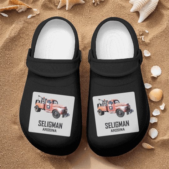 Old car city of Seligman in Arizonna, US Route 66 Nurse Clogs