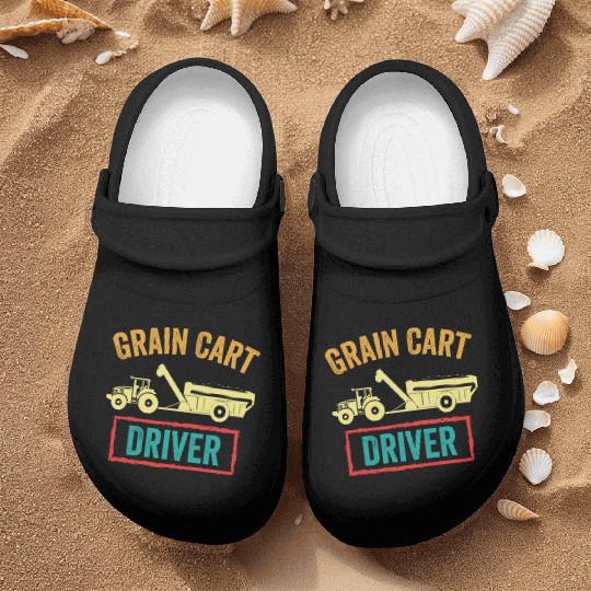 Grain Cart Driver Funny Farmer Nurse Clogs