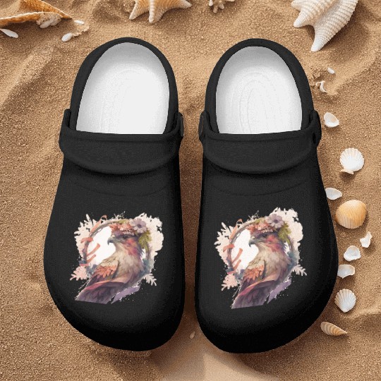 Birds Of Prey Kite Bird Flower Crown Floral Nurse Clogs