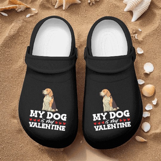 My Dog Is My Valentine Date Cute Doggy Nurse Clogs