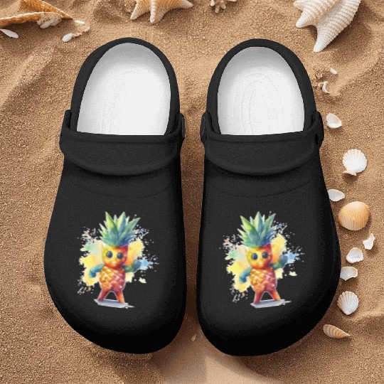 Pineapple Hero Nurse Clogs