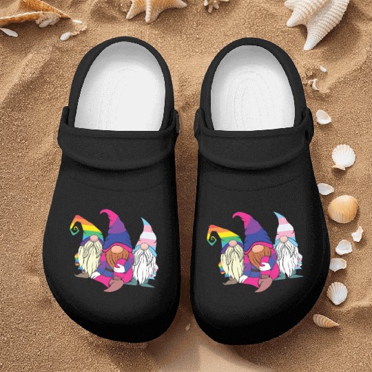 Gnomes Elf LGBTQ Rainbow LGBT Pride Month Nurse Clogs