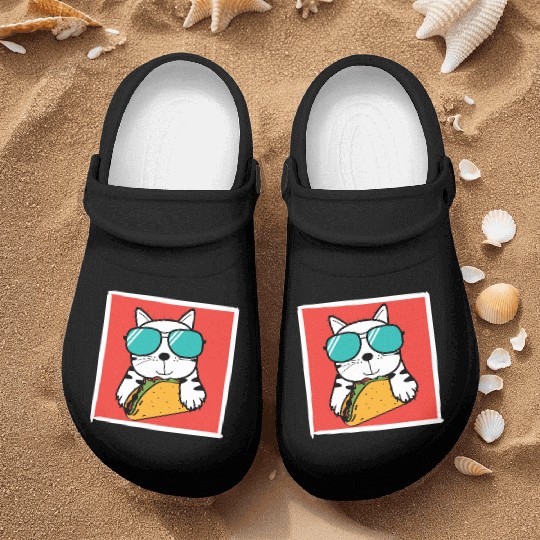 Cool Cat Taco Lover Nurse Clogs