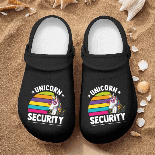 Unicorn Security Funny Unicorn Lover Mythical Nurse Clogs