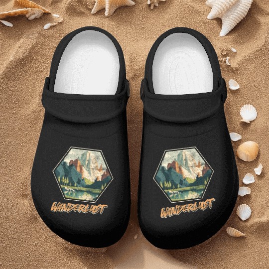 Wanderlust Mountaineer Hiking Mountain love Nurse Clogs