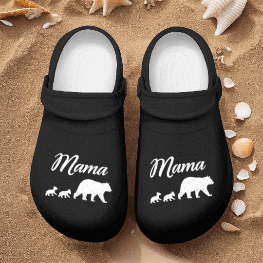 Mama Bear - With Two Cubs Twin Mom Mother's Day Gi Nurse Clogs