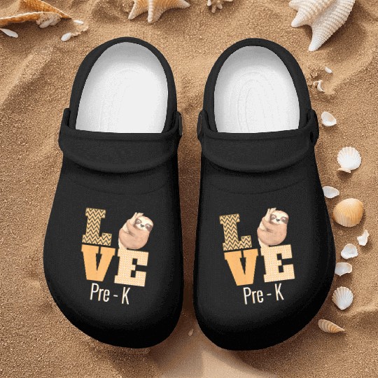 Love Pre-K Sloth Pre-K Teacher Back To School Nurse Clogs