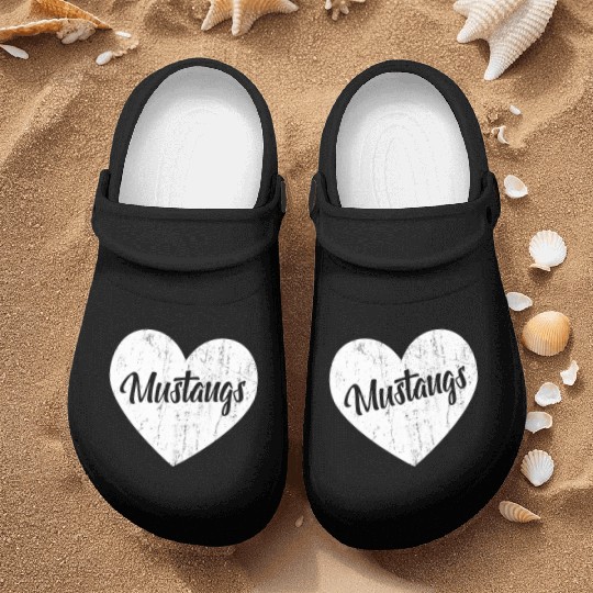 Mustangs School Sports Fan Team Spirit Mascot He Nurse Clogs
