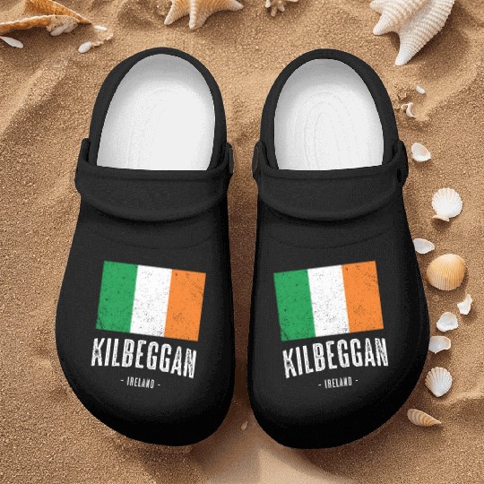 City Of Kilbeggan Ireland Irish Flag Nurse Clogs