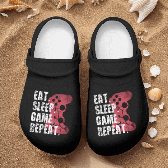 Gamer Video Games Eat Sleep Game Ns Nurse Clogs