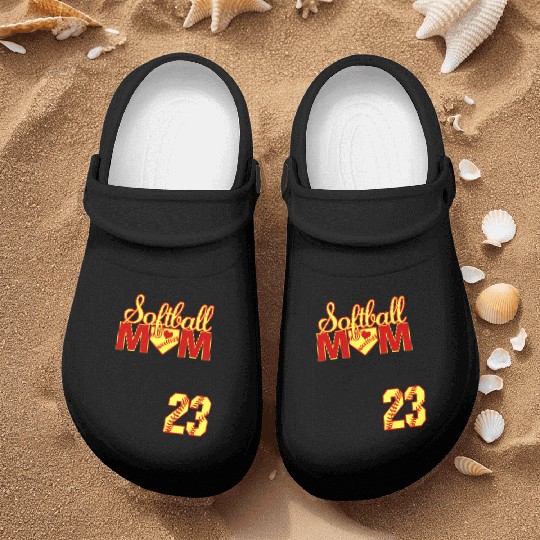 Softball Mom Mother'S Day 23 Fastpitch Jersey Numb Nurse Clogs