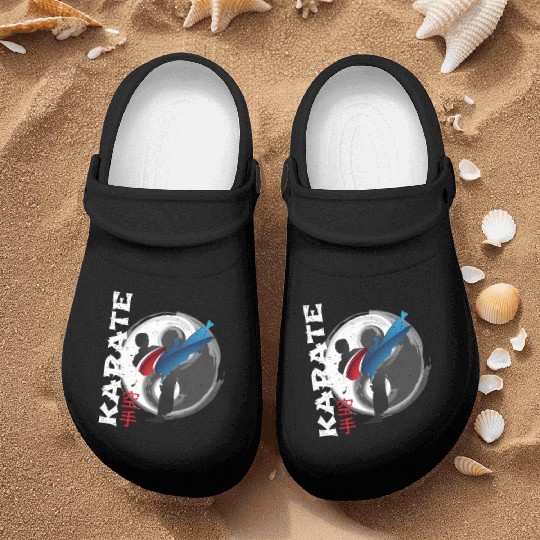 Martial Side Kick Ying Yang Karate Nurse Clogs