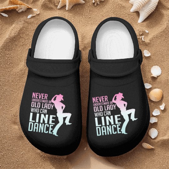 Never Underestimate a Lady Who Line Dance Western Nurse Clogs