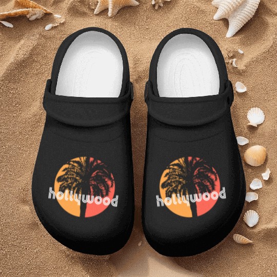 Hollywood California Artistic Vacation Souvenir Nurse Clogs