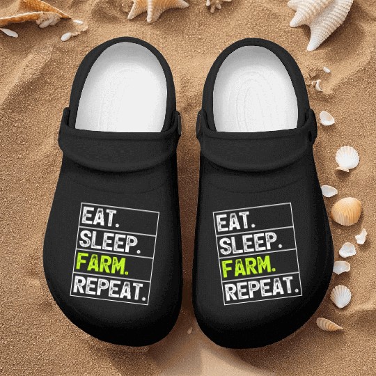 Farmer Farming Eat Sleep Farm Repeat Nurse Clogs