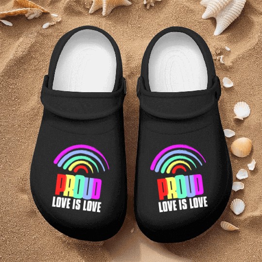 Proud LGBT Nurse Clogs Love is Love Nurse Clogs LGBTQ Gay
