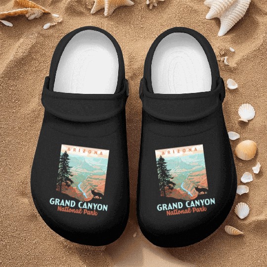 Grand Canyon National Park Arizonna Wpa Style Nurse Clogs