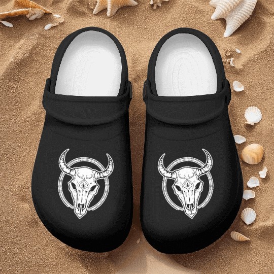 Cow Skull Boho Nurse Clogs