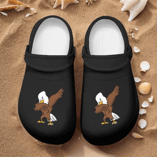 Dabbing American Bald Eagle Nurse Clogs