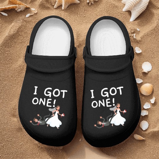 Bride And Groom Wedding Day Marriage Just Married Nurse Clogs