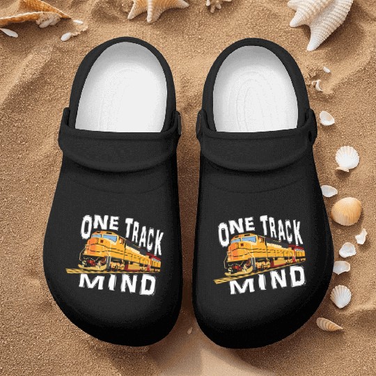 One Track Mind Train Engine Nurse Clogs