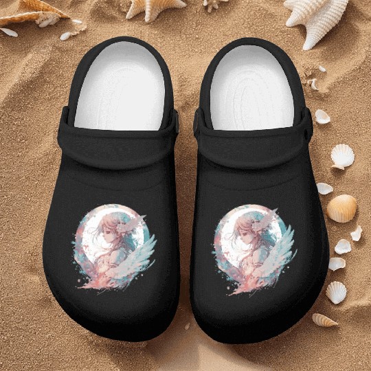 Watercolor Anime Fairy Cute Fairycore Pastel Goth Nurse Clogs