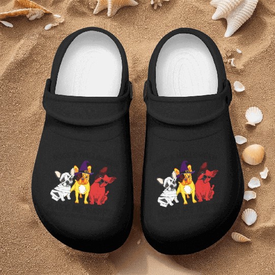 Frenchie Dog Halloween Dog Lover Nurse Clogs