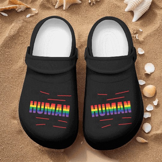 Human LGBT Gay Pride Nurse Clogs