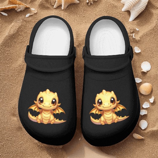 Cute Dragon Reptile Nurse Clogs