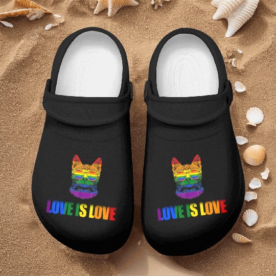 love Is Love Gay Pride Nurse Clogs