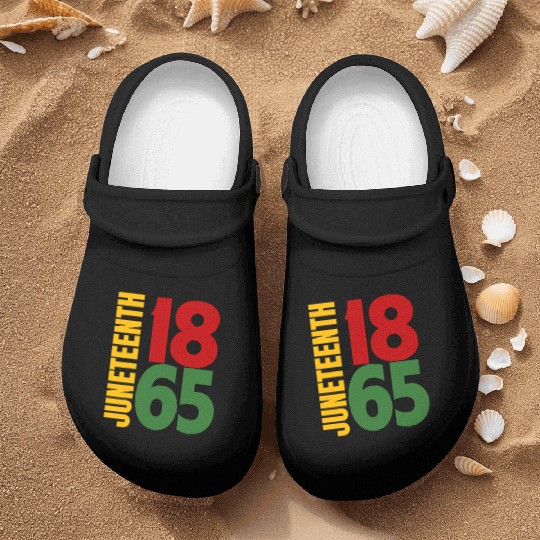 Black Proud African American For Juneteenth Nurse Clogs