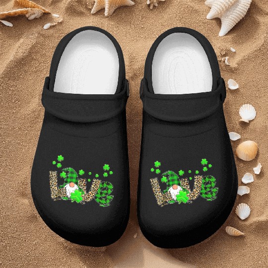 Bleached Love St Patric Day Gnomes Shamrock For Nurse Clogs