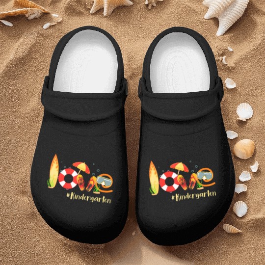Love Kindergarten Summer Christmas In July Flip Nurse Clogs