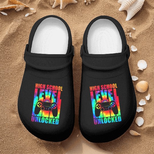 High School Level Unlocked Tie Dye Back To School Nurse Clogs