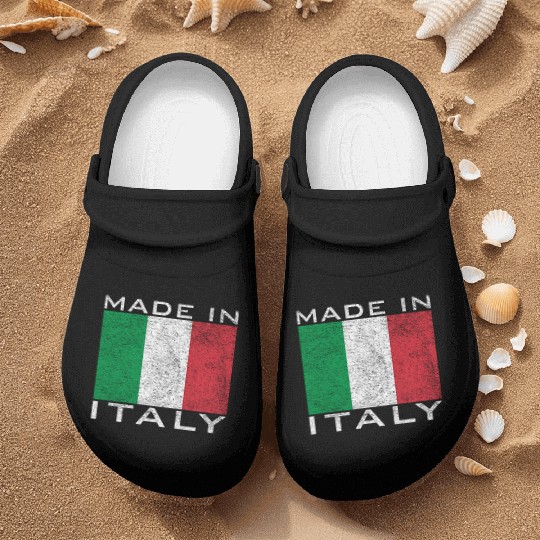 Born And Raised In Italy Flag Born In Italy Nurse Clogs