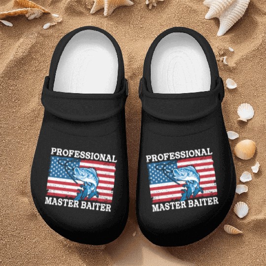 Professional Master Baiter Us American Flag Bass Nurse Clogs