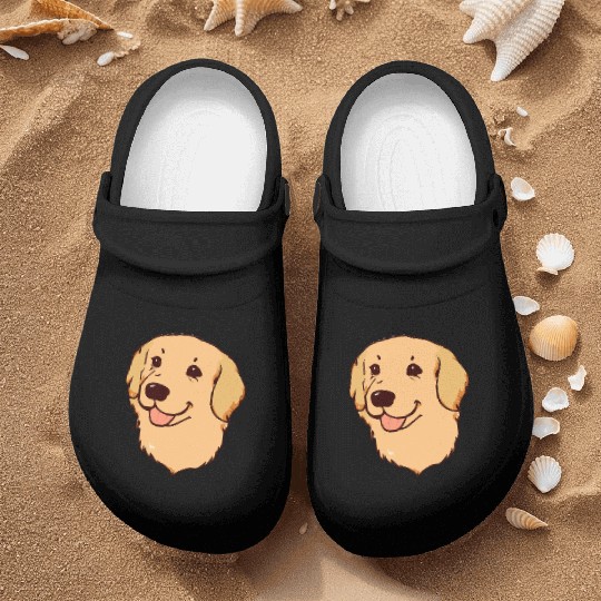 Sweet Golden Retriever Dog Lover Puppy Nurse Clogs
