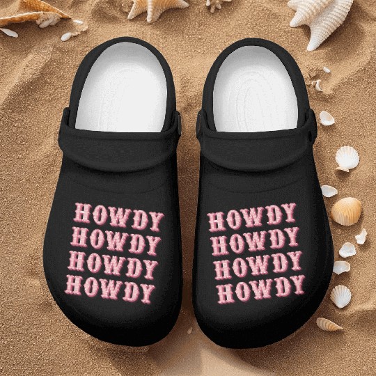 White Cowgirl Howdy Rodeo Western Country Southern Nurse Clogs