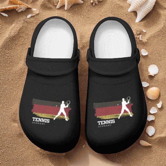 Tennis Germany Flag Team Tennis Player Tennis Nurse Clogs